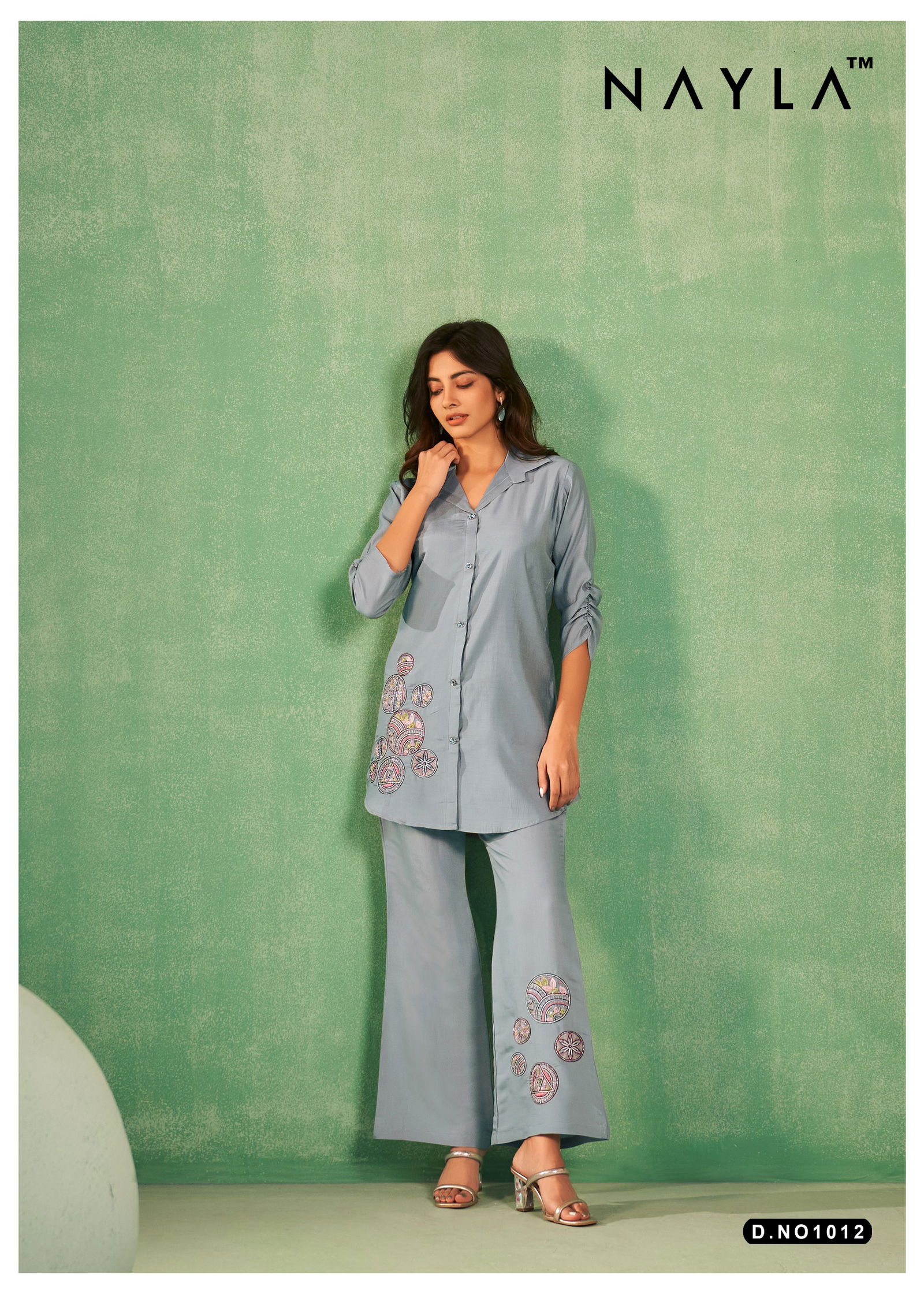 1012 Nayla Designer Work Ladies Top With Bottom Cord Set Wholesale Shop In Surat
